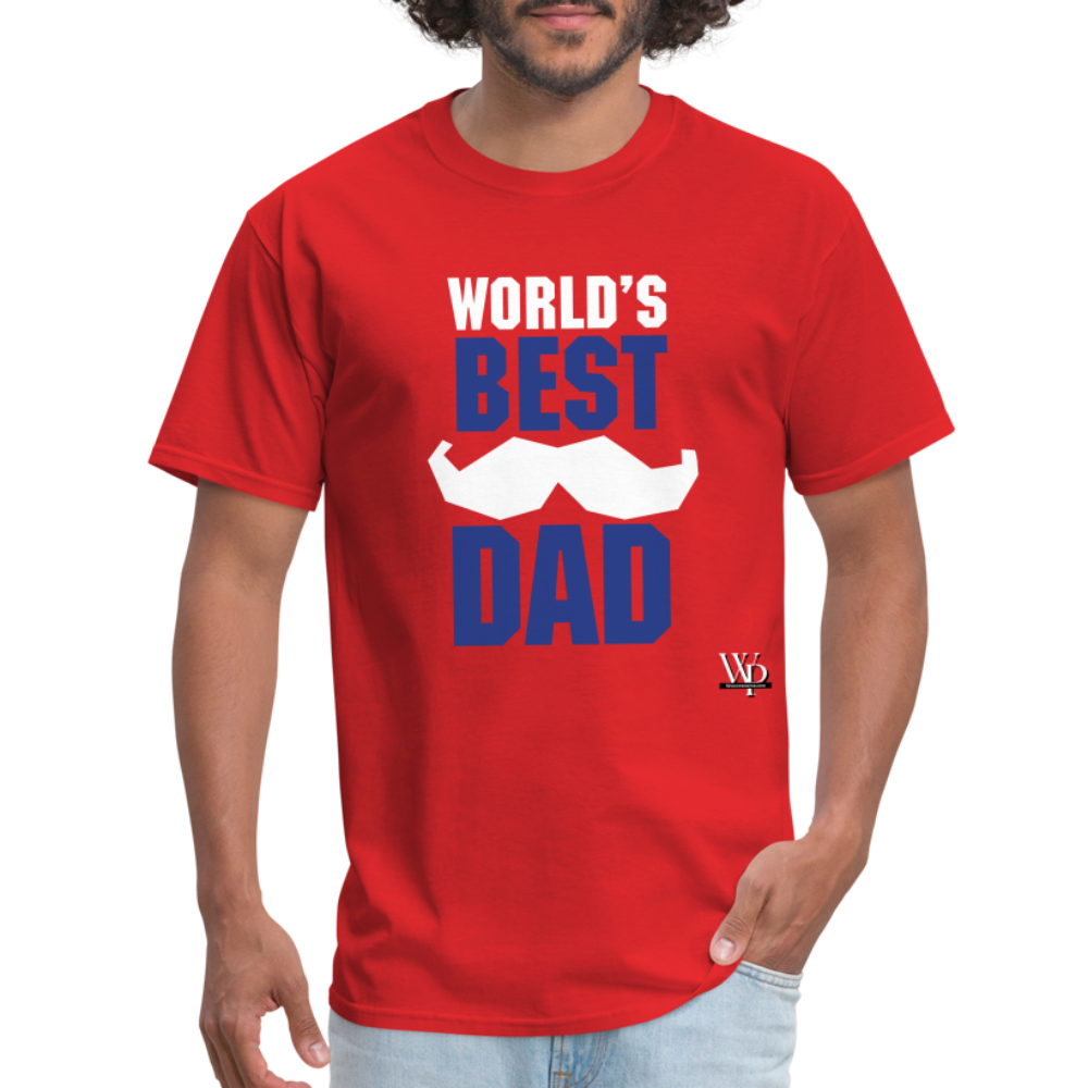 World's Best Dad T-shirt - red