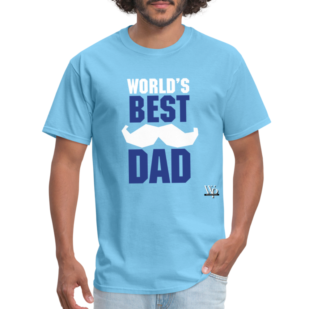 World's Best Dad T-shirt - aquatic blue