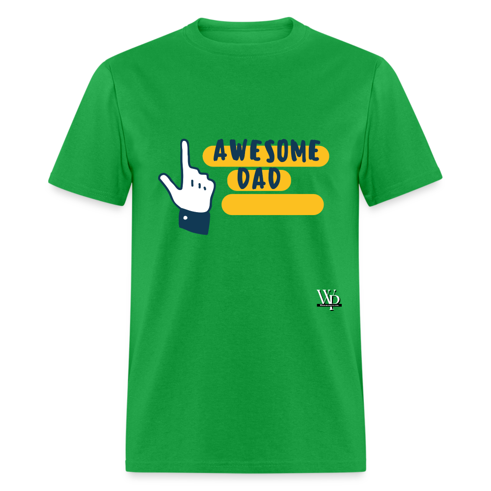 Awesome Dad T-shirt - bright green