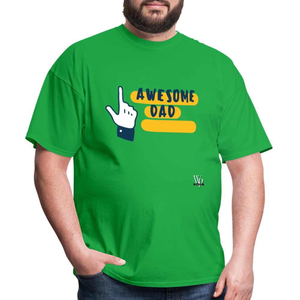 Awesome Dad T-shirt - bright green