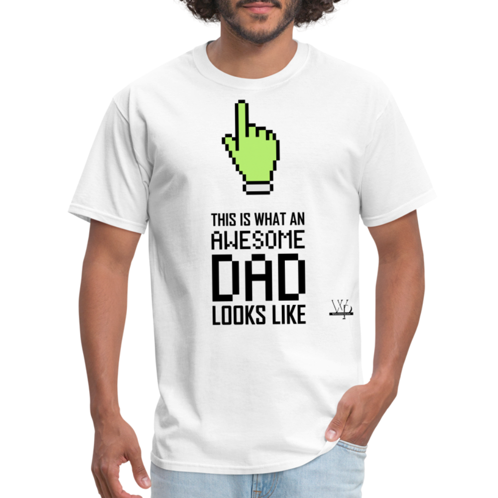 Awesome Dad Looks Like T-shirt - white