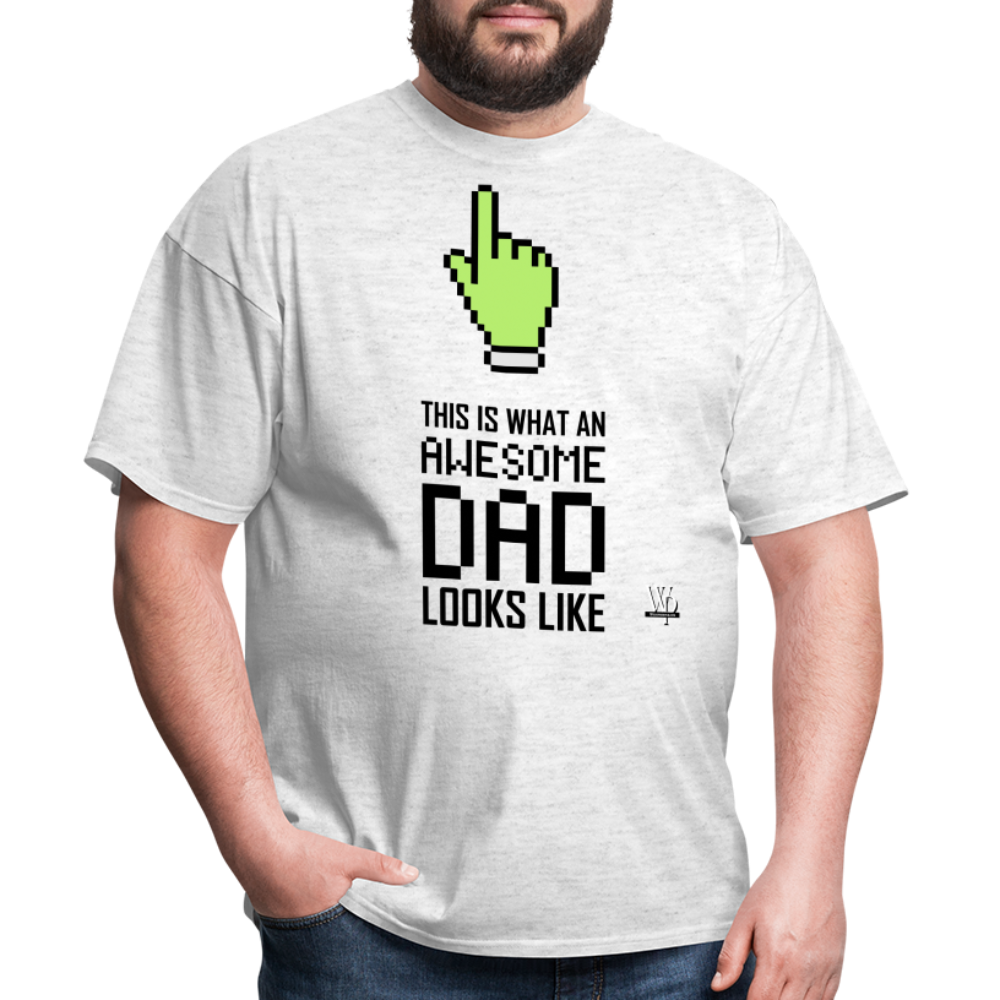 Awesome Dad Looks Like T-shirt - light heather gray