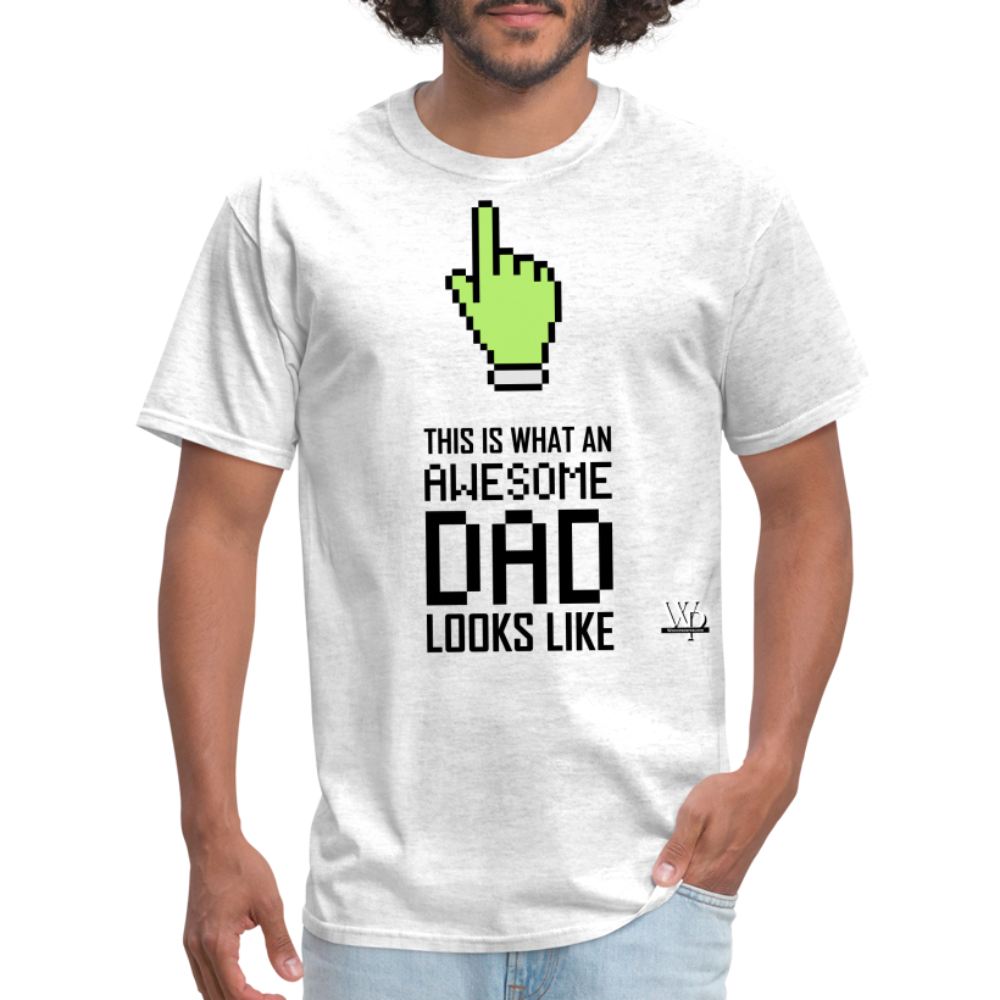 Awesome Dad Looks Like T-shirt - light heather gray