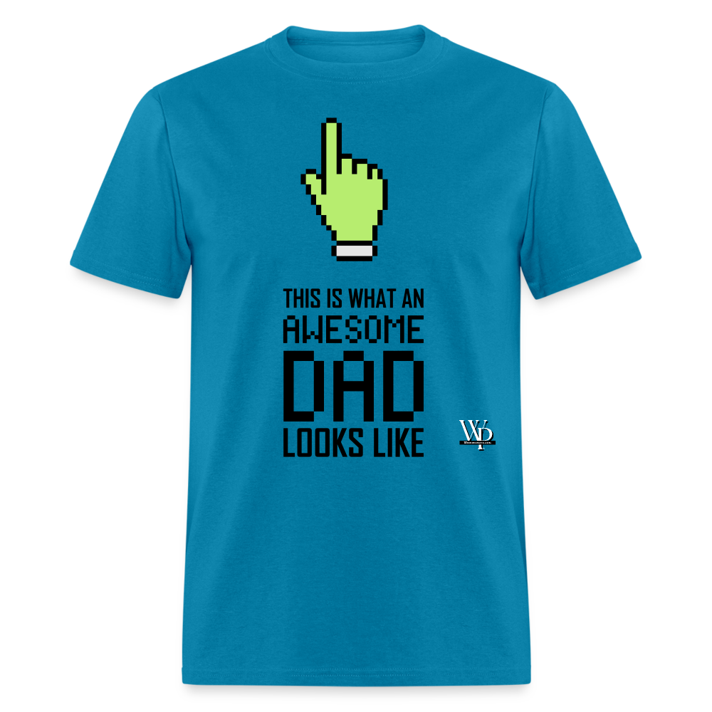 Awesome Dad Looks Like T-shirt - turquoise
