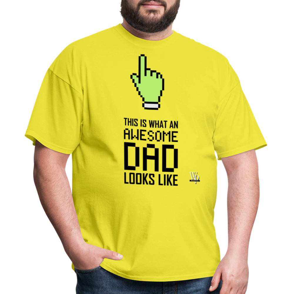 Awesome Dad Looks Like T-shirt - yellow