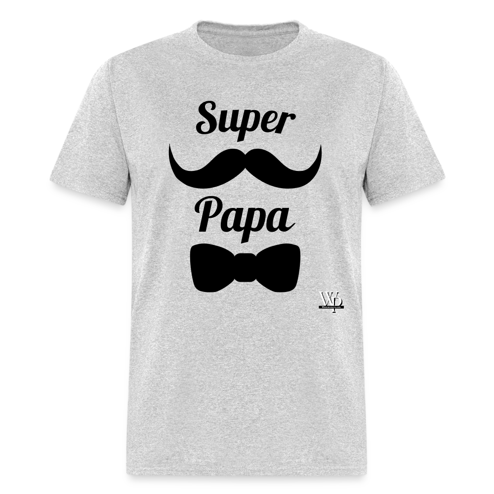 Super Papa T-shirt - heather gray