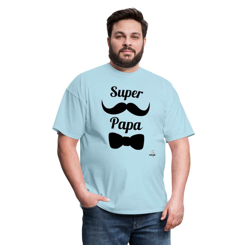 Super Papa T-shirt - powder blue