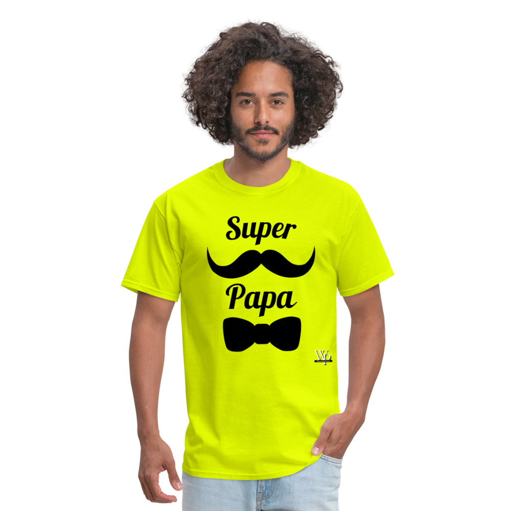 Super Papa T-shirt - safety green