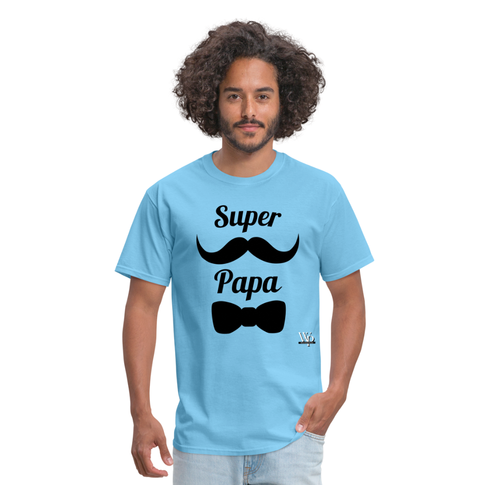 Super Papa T-shirt - aquatic blue
