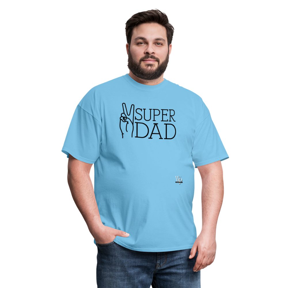 Super Dad T-shirt - aquatic blue