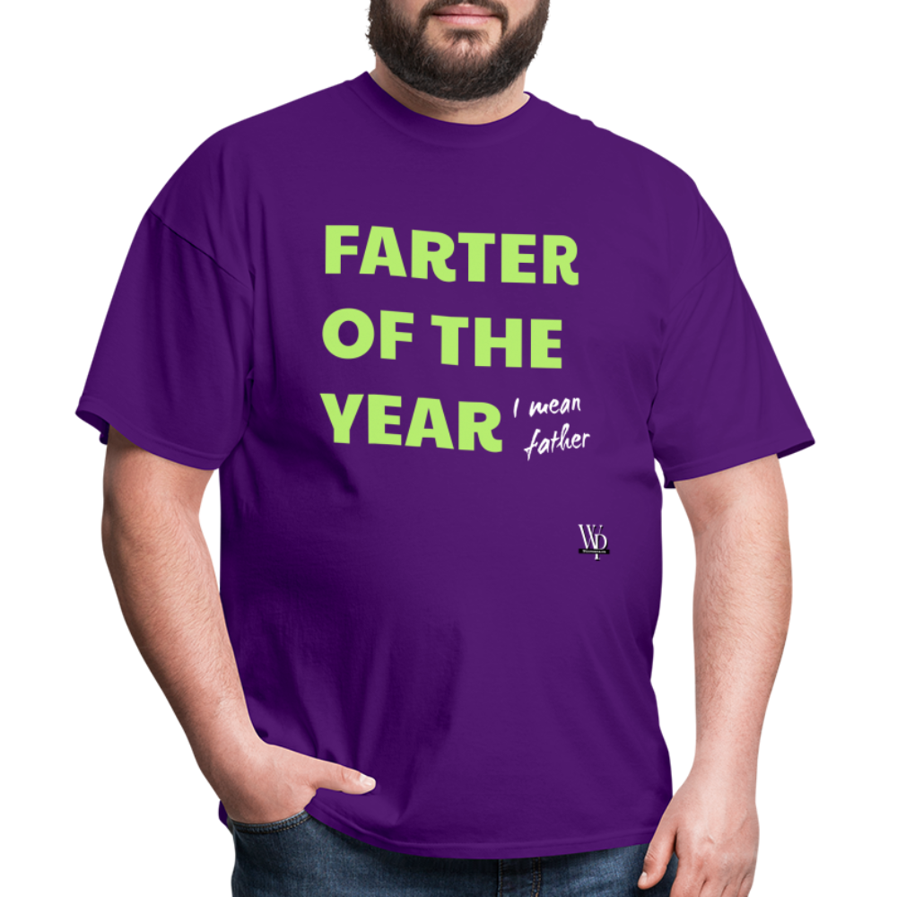 Farter Of The Year, I Mean Father T-shirt - purple