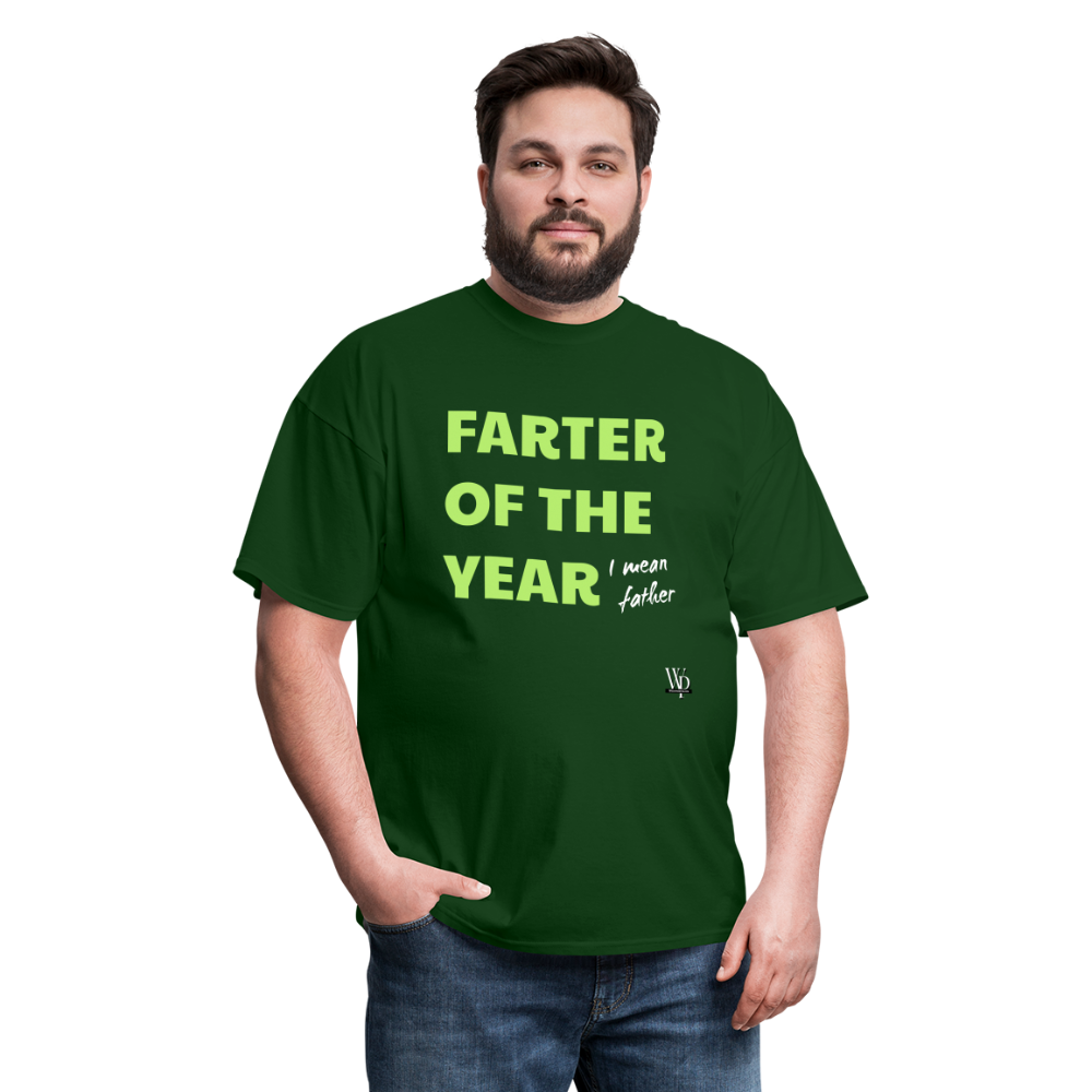 Farter Of The Year, I Mean Father T-shirt - forest green
