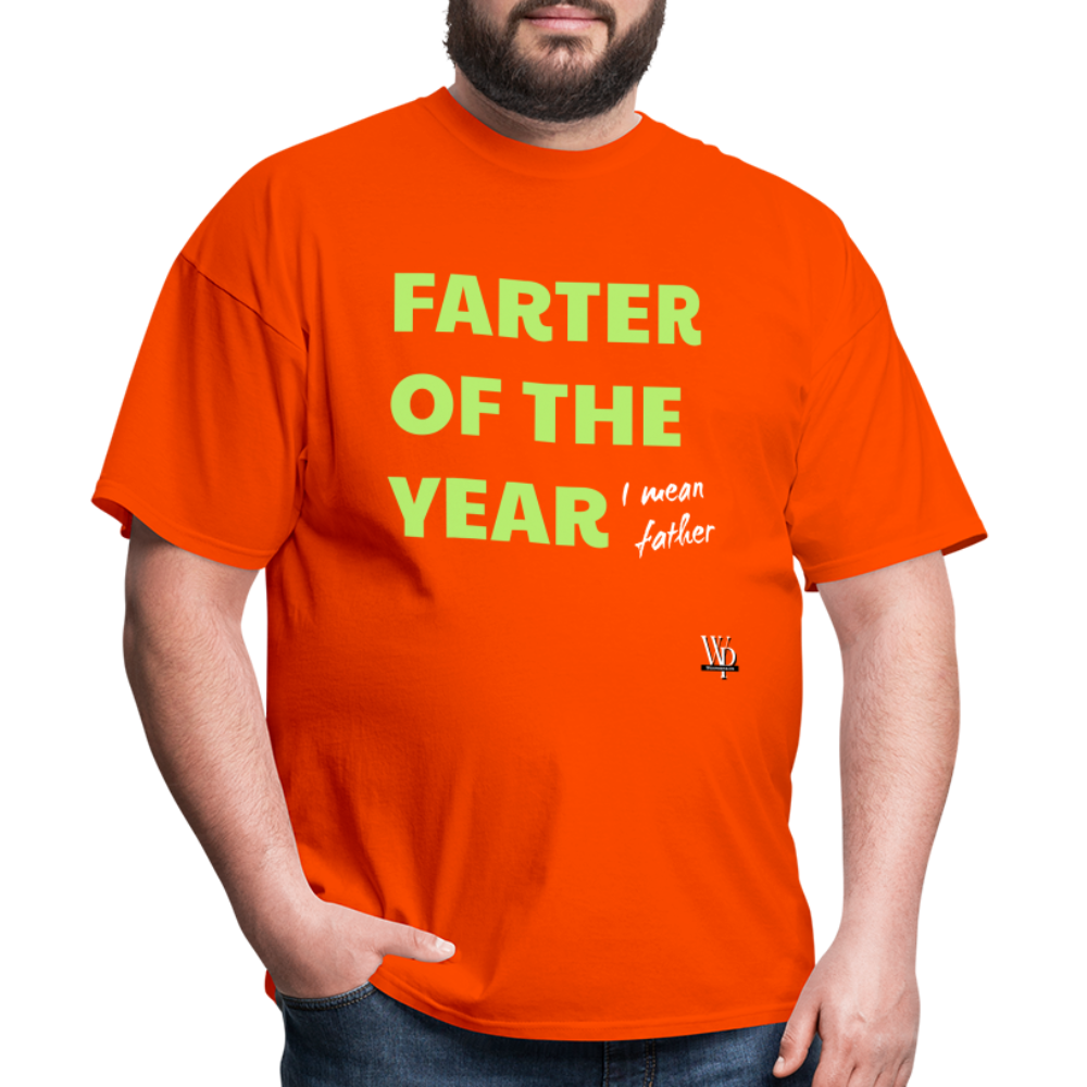 Farter Of The Year, I Mean Father T-shirt - orange