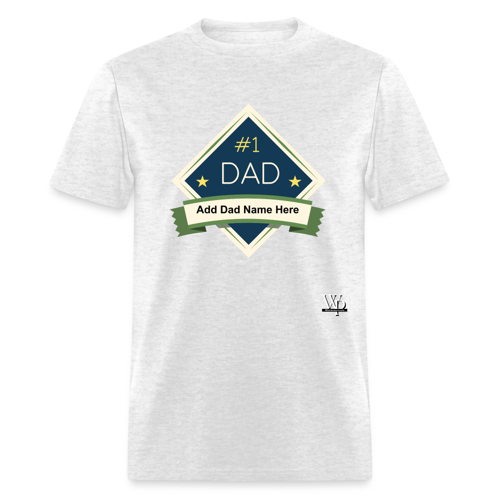 #1 Dad T-shirt - light heather gray