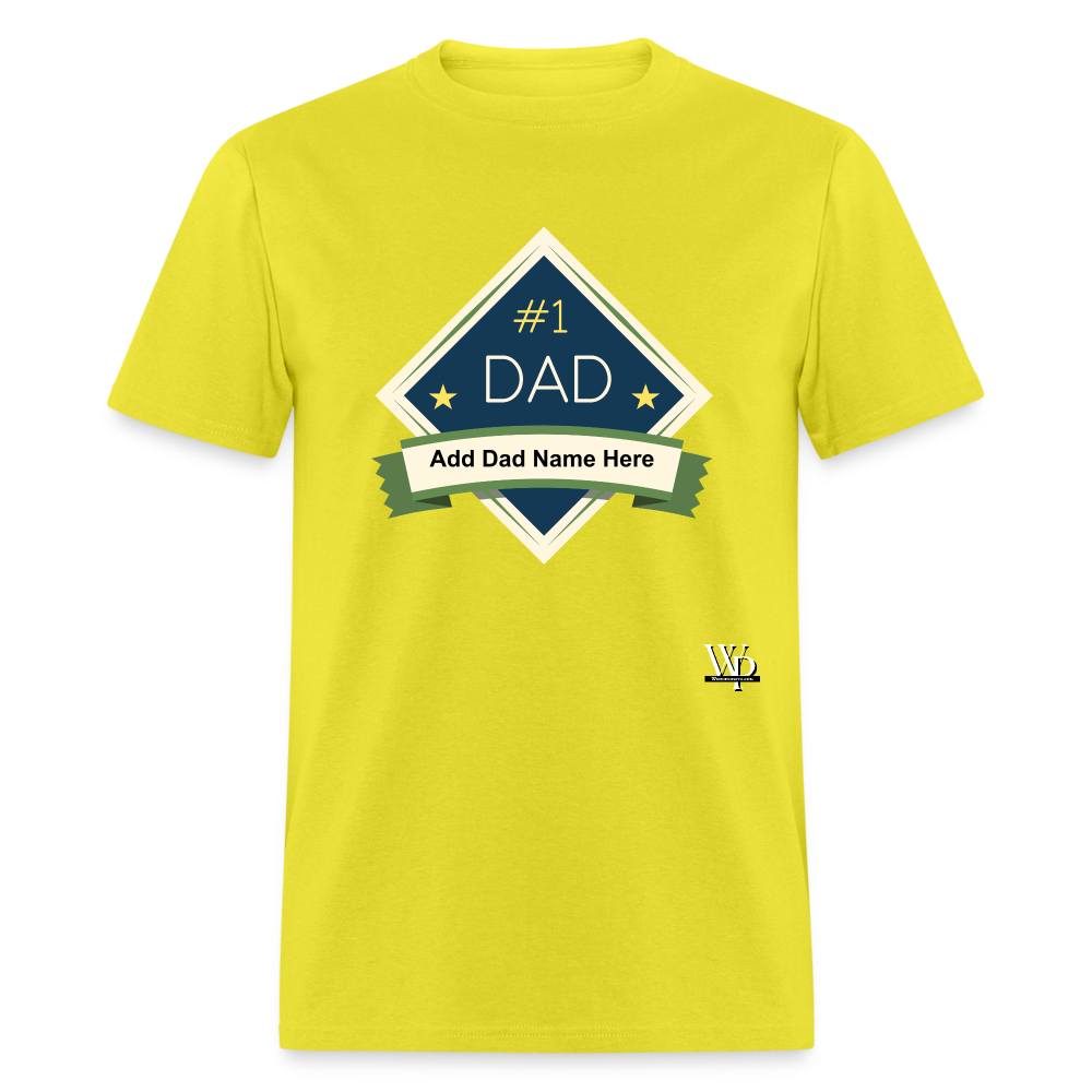 #1 Dad T-shirt - yellow