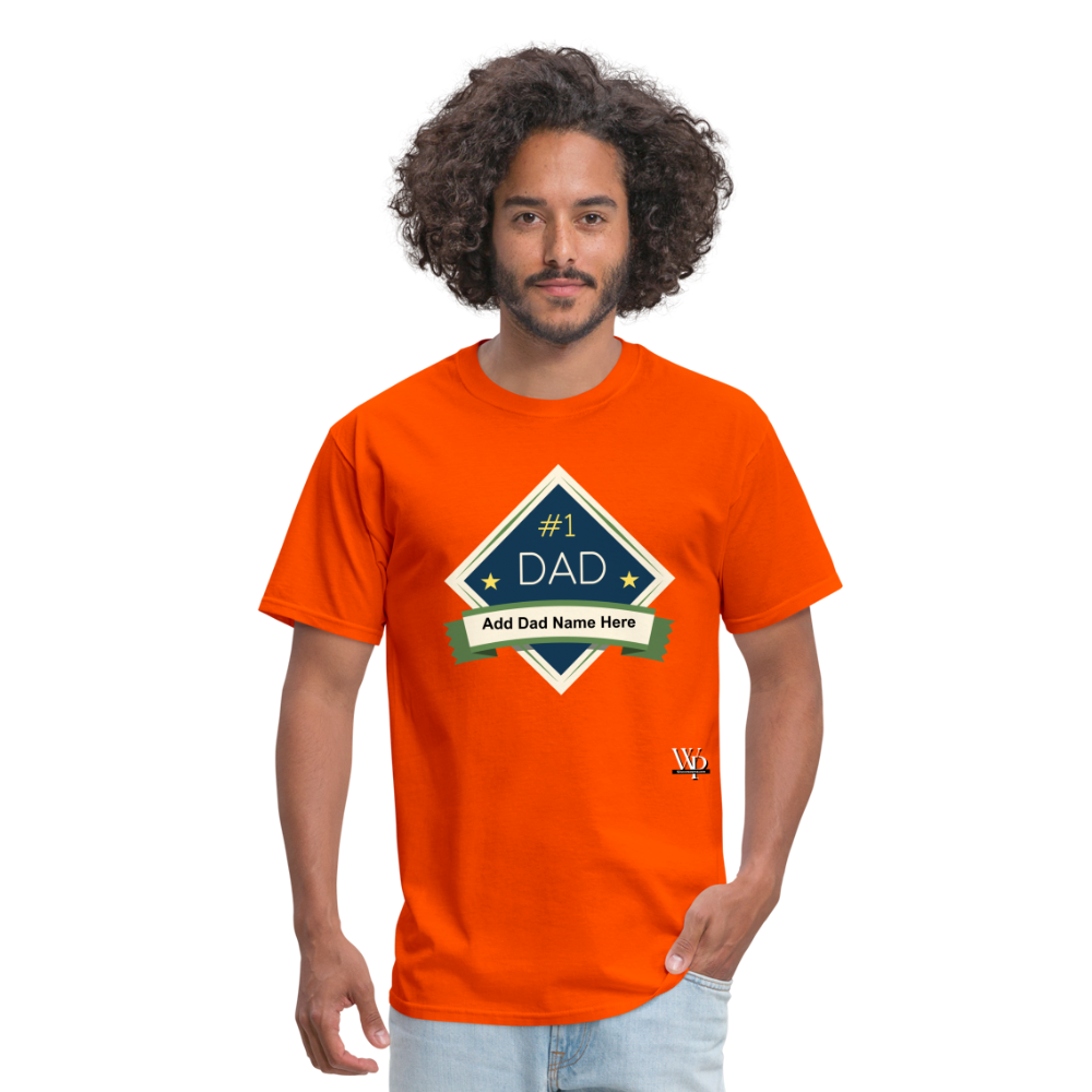 #1 Dad T-shirt - orange