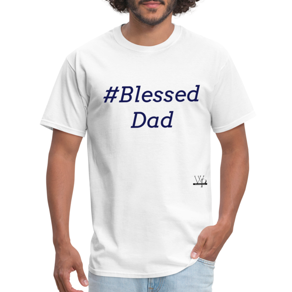 #Blessed Dad T-shirt - white