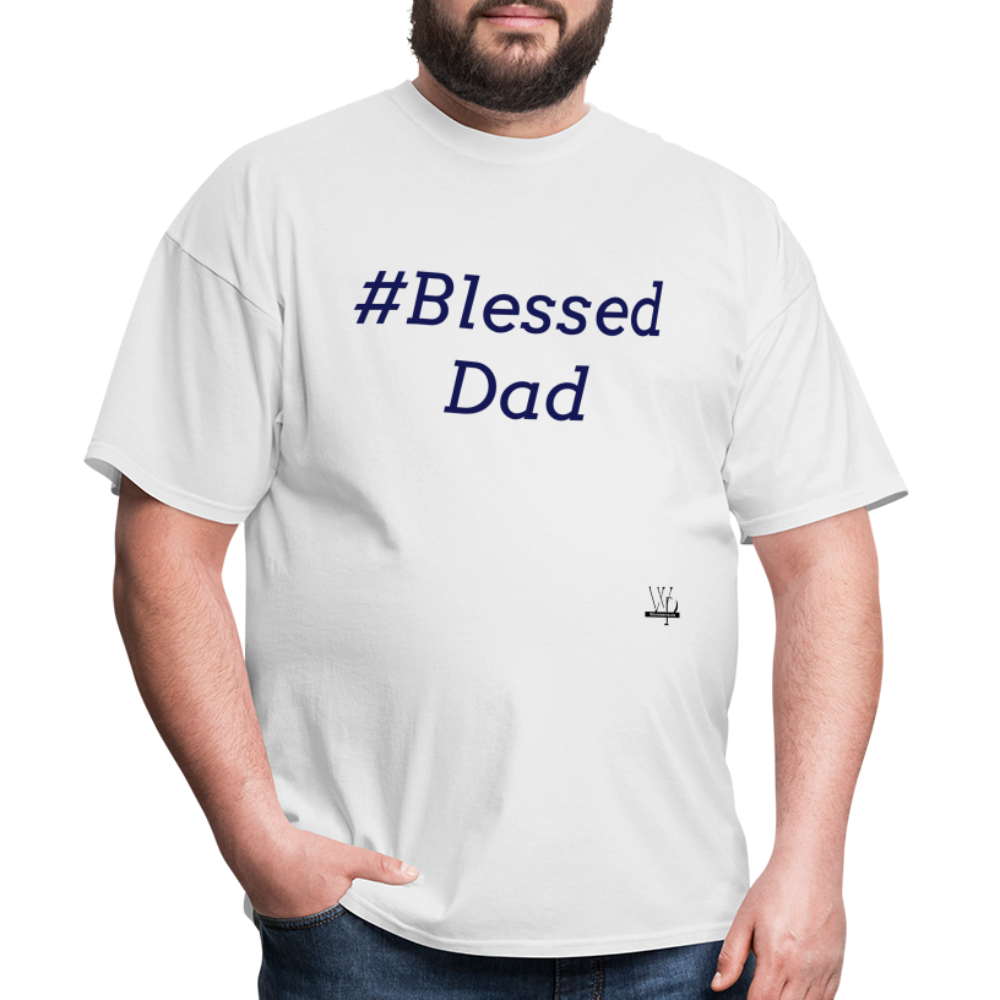 #Blessed Dad T-shirt - white