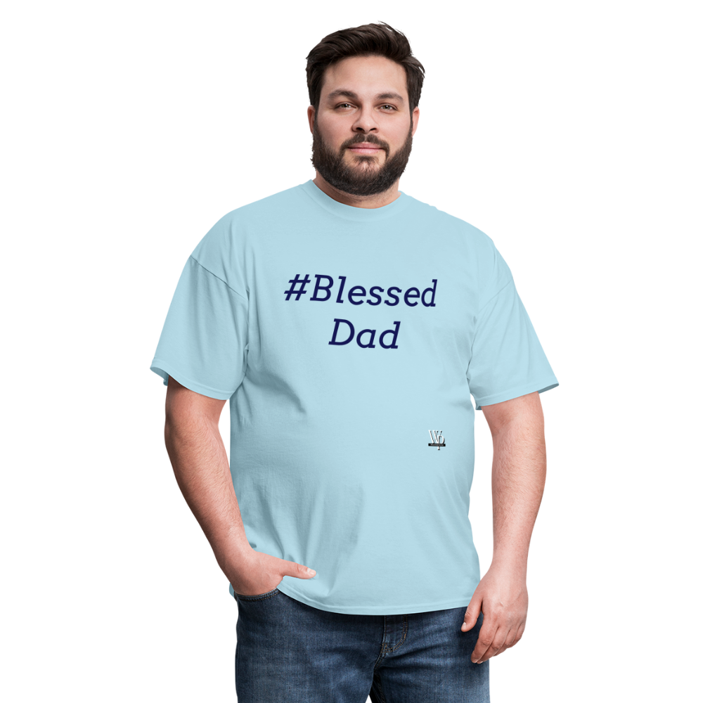 #Blessed Dad T-shirt - powder blue