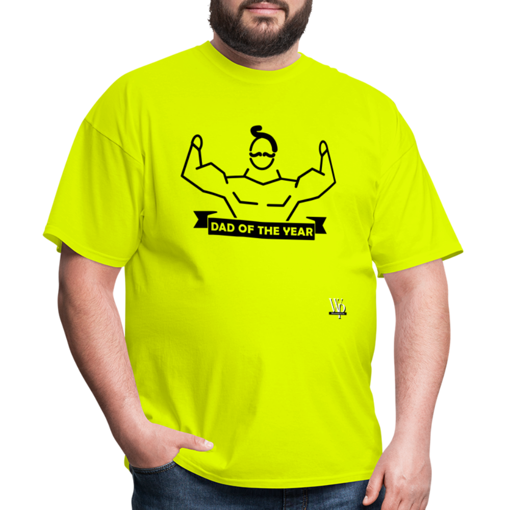Dad of The Year T-shirt - safety green