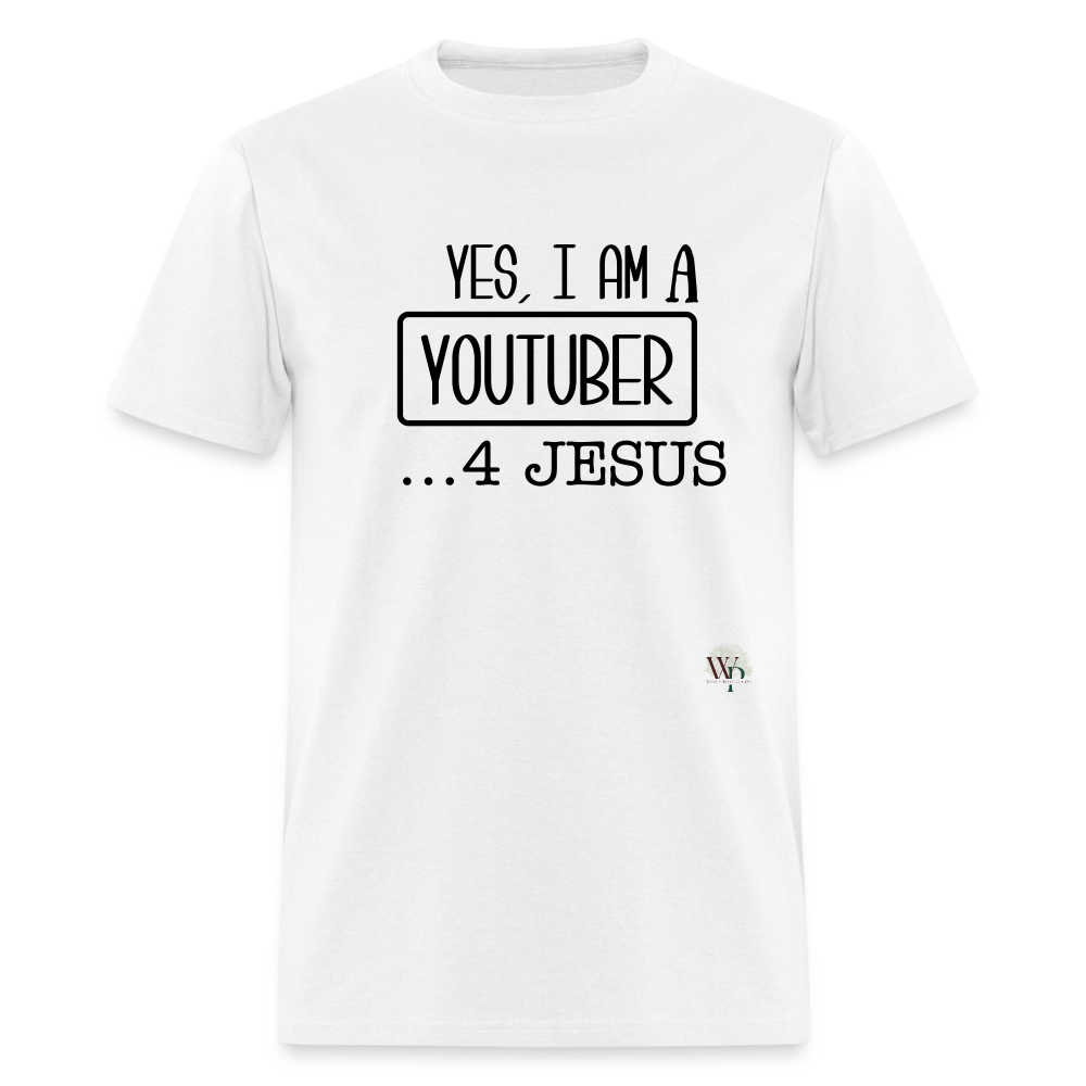 Yes I Am A YouTuber Unisex Classic T-Shirt - white