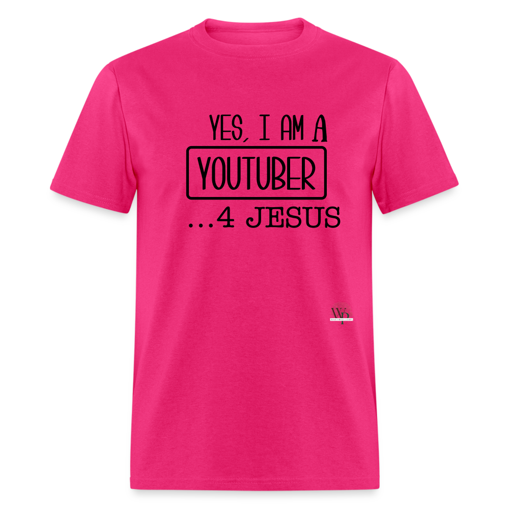 Yes I Am A YouTuber Unisex Classic T-Shirt - fuchsia