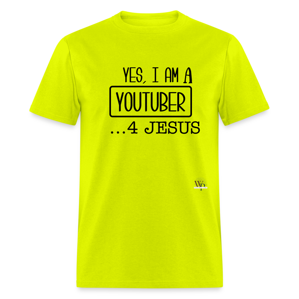 Yes I Am A YouTuber Unisex Classic T-Shirt - safety green