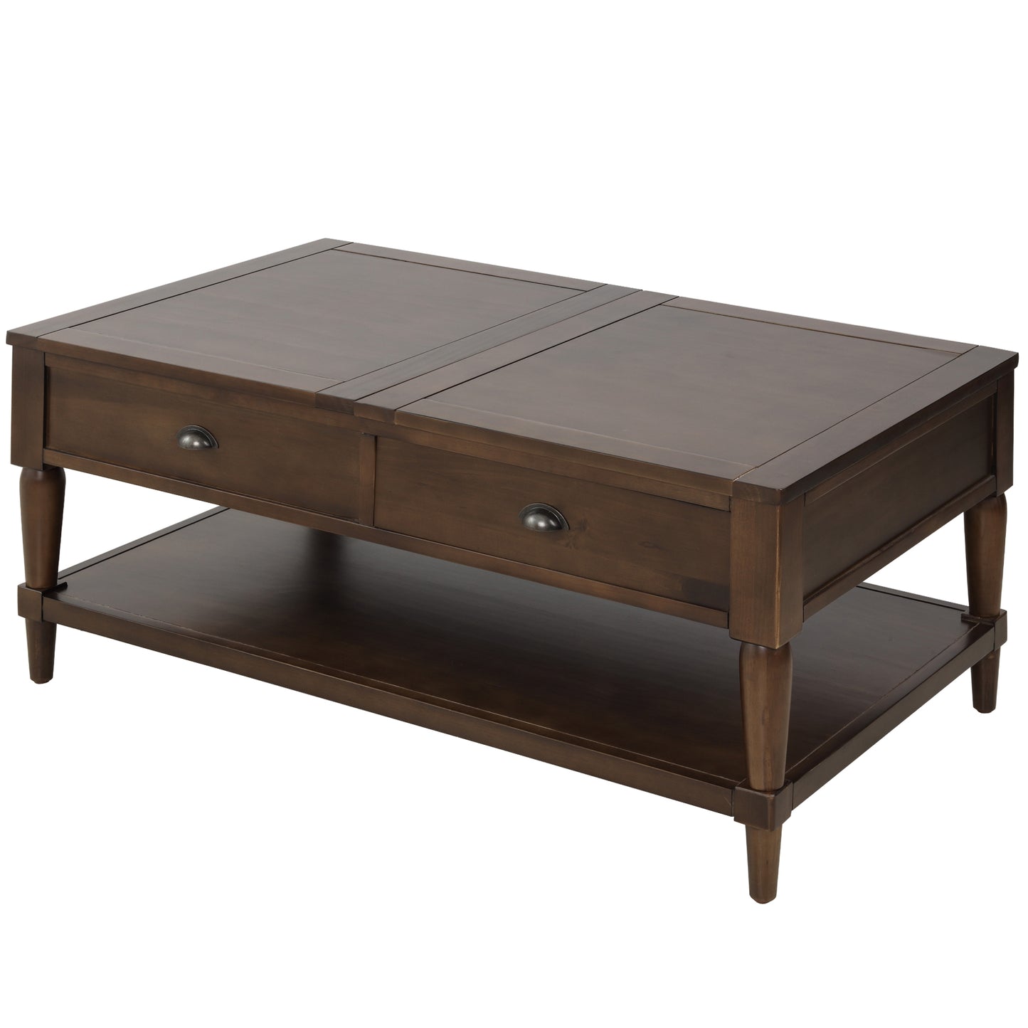 Coffee Table Lift Top Wood Home Living Room , with 1 Drawer and ShelfBrown
