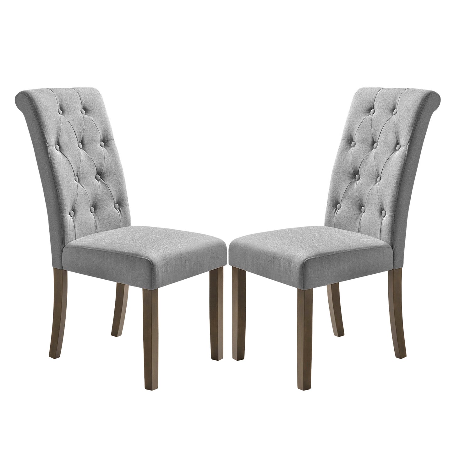 Aristocratic Style Dining Chair Noble and Elegant Solid Wood Tufted Dining Chair Dining Room Set (Set of 2)