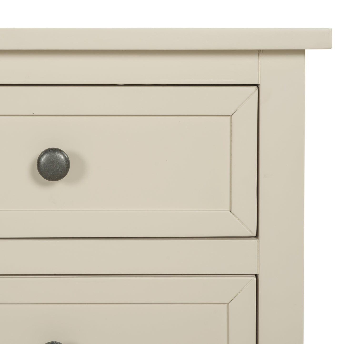 U_STYLE 3-Drawer End Table Storage Wood Cabinet  ，Solid wood frame