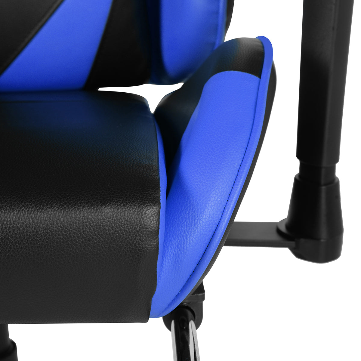 Gaming Chair with Swivel &amp; Lumbar Support, Blue &amp; Black