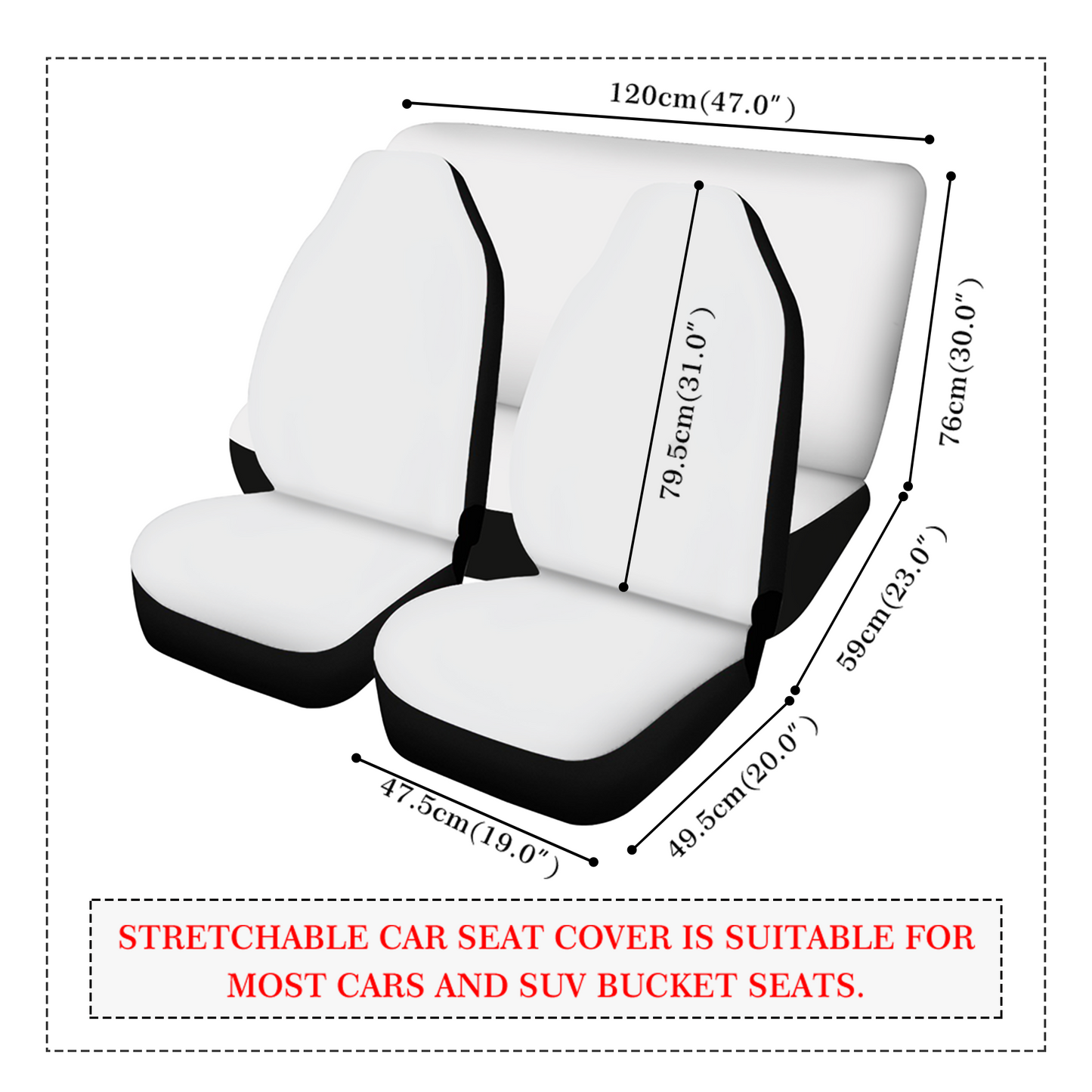 ABAM Center Car Seat Cover Set (3pc)