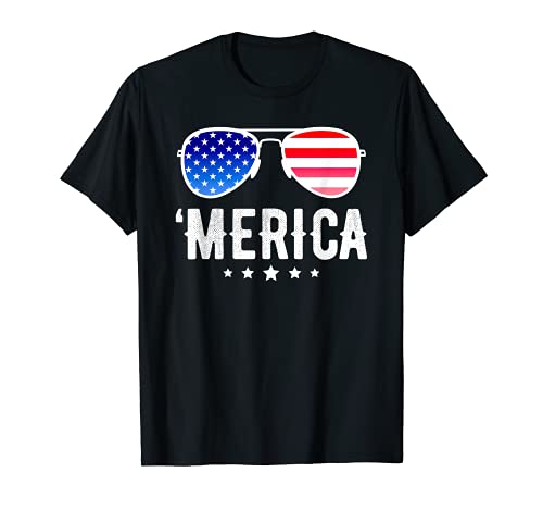 American Flag Merica Patriotic Vintage T-Shirt