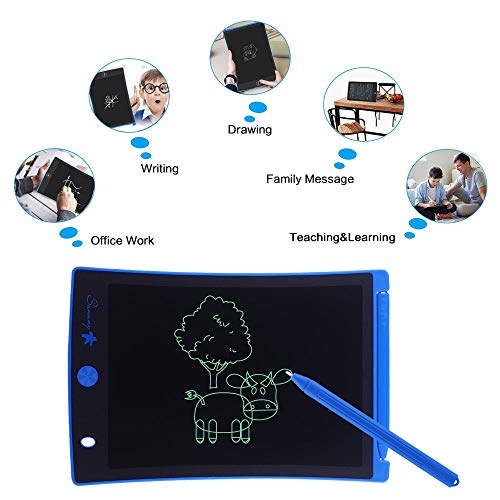LCD Writing Tablet,Electronic Writing &Drawing Board Doodle Board,Sunany 8.5" Handwriting Paper Drawing Tablet Gift for Kids and Adults at Home,School and Office, Blue