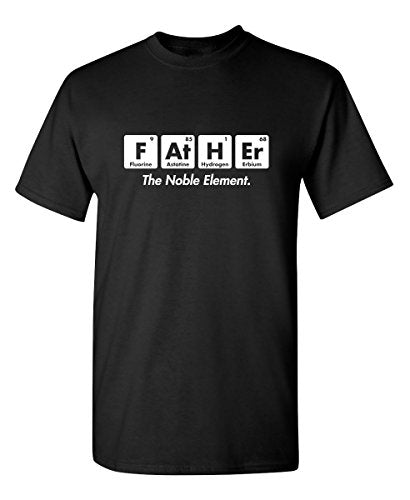 Father Element Gift Fathers Day Science Funny T Shirt L Black