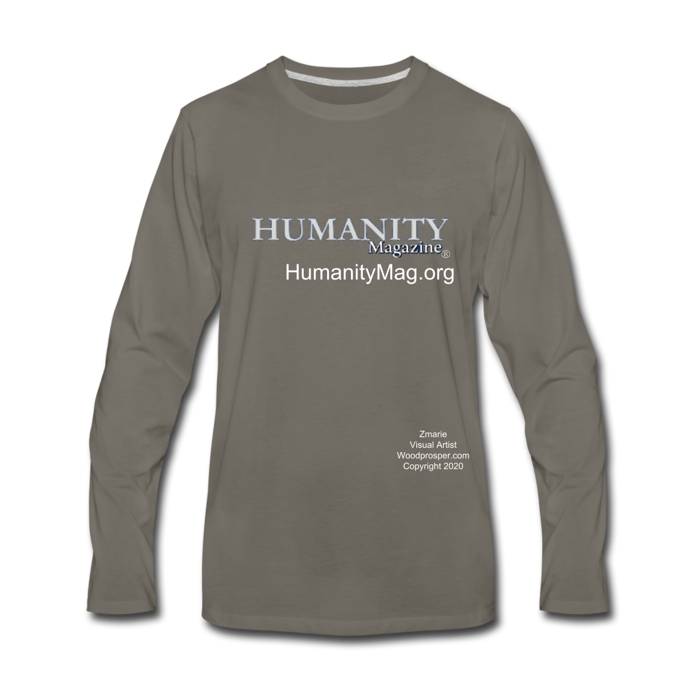 Humanity Men's Premium Long Sleeve T-Shirt - asphalt gray