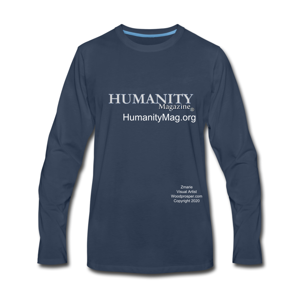 Humanity Men's Premium Long Sleeve T-Shirt - navy