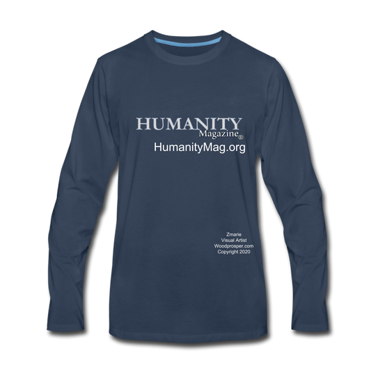 Humanity Men's Premium Long Sleeve T-Shirt - navy
