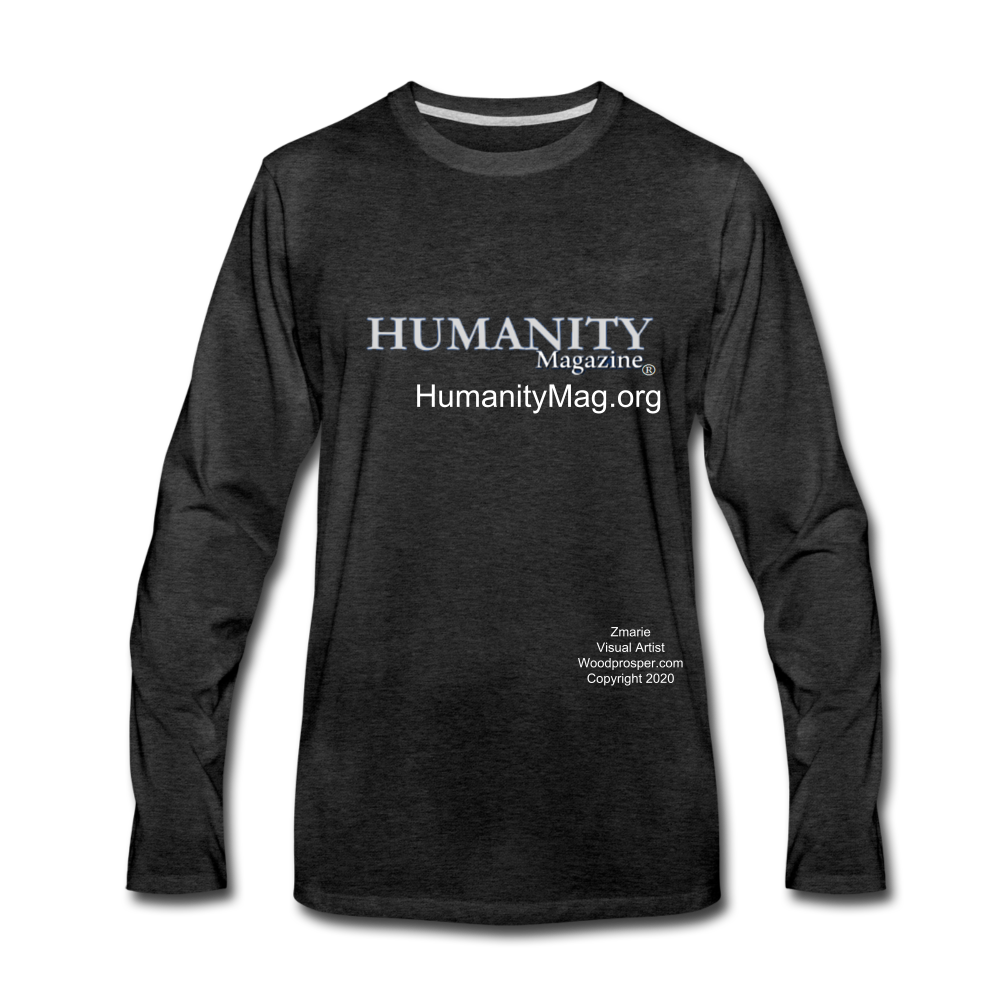 Humanity Men's Premium Long Sleeve T-Shirt - charcoal gray