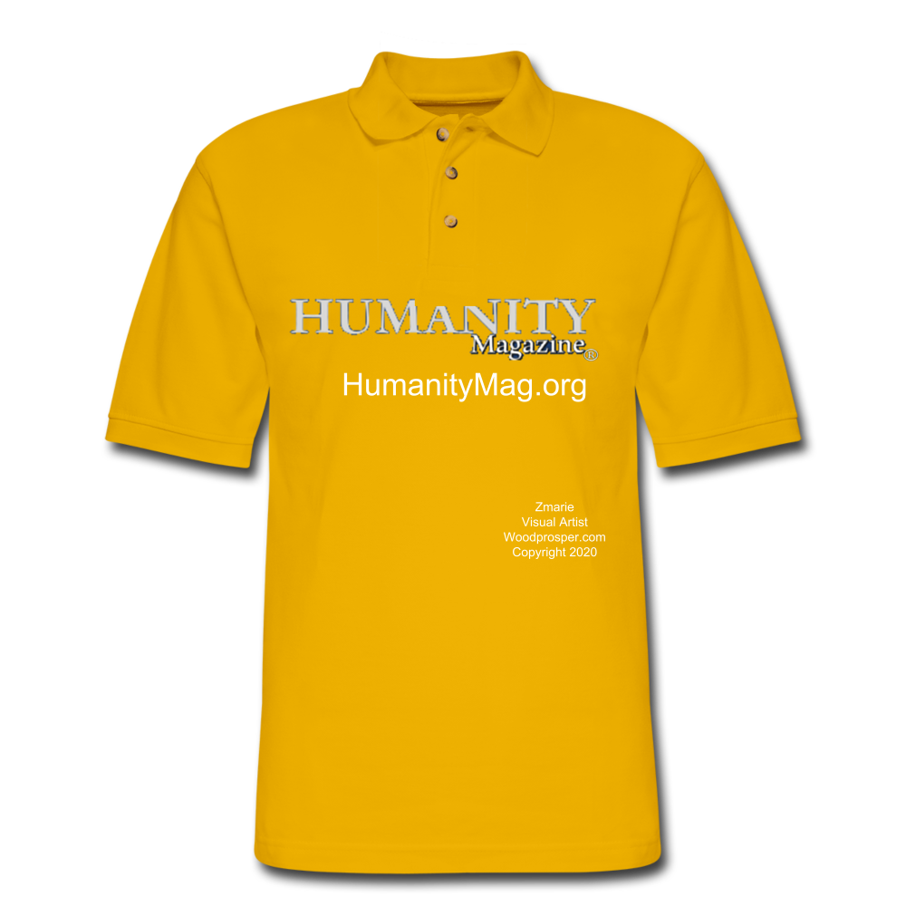 Humanity Project Men's Pique Polo Shirt - Yellow