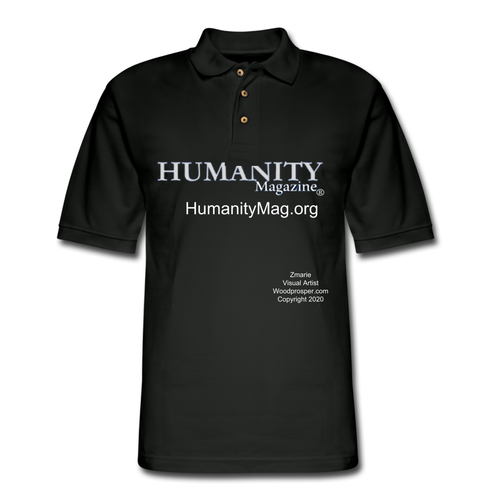 Humanity Project Men's Pique Polo Shirt - black
