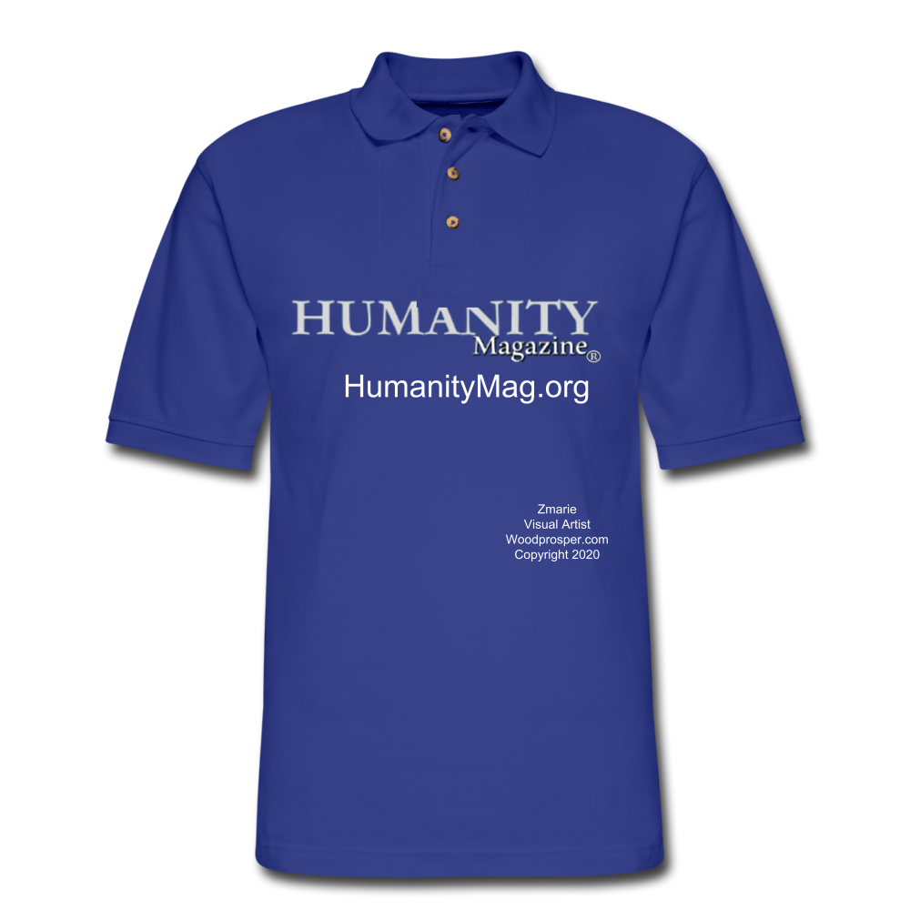 Humanity Project Men's Pique Polo Shirt - royal blue