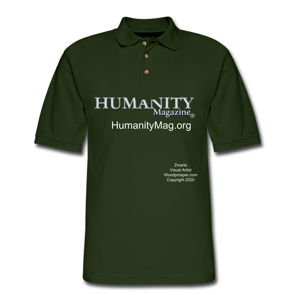 Humanity Project Men's Pique Polo Shirt - forest green