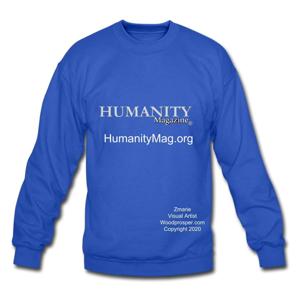Unisex Humanity Project Crewneck Sweatshirt - royal blue