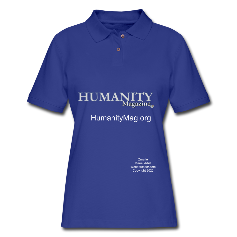 Humanity Project Women's Pique Polo Shirt - royal blue