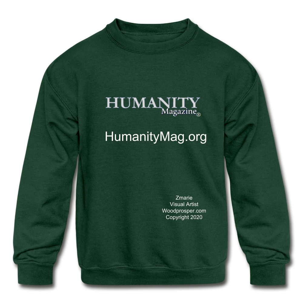 Humanity Project Kids' Crewneck Sweatshirt - forest green