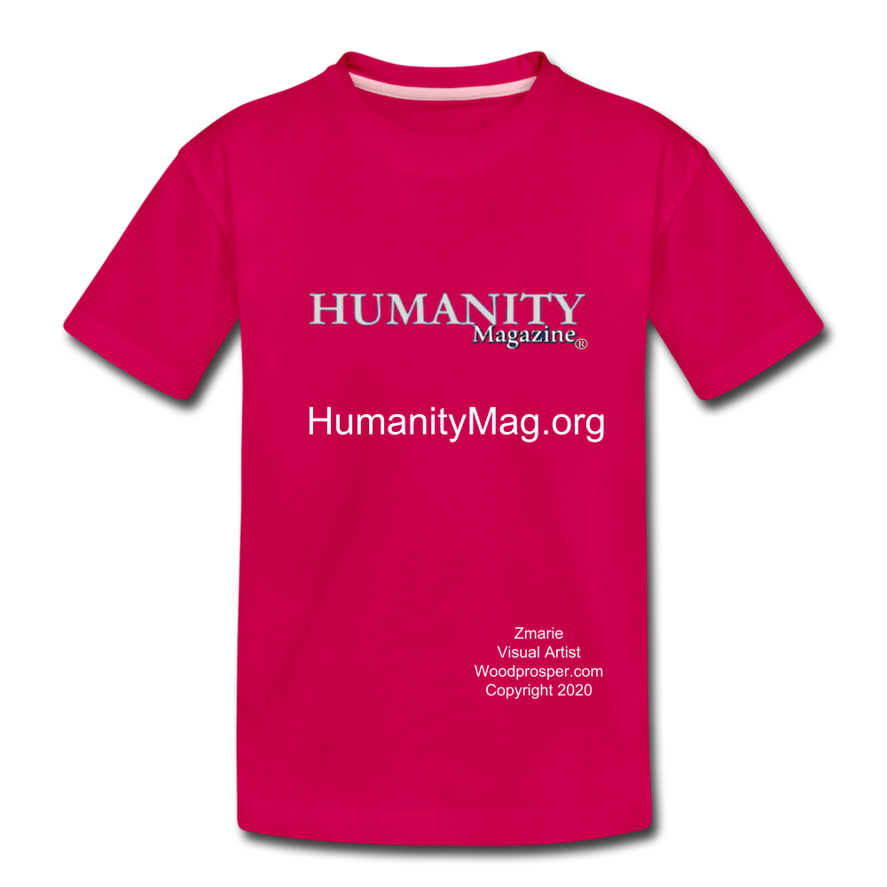 Unisex Humanity Project Kids' Premium T-Shirt - dark pink