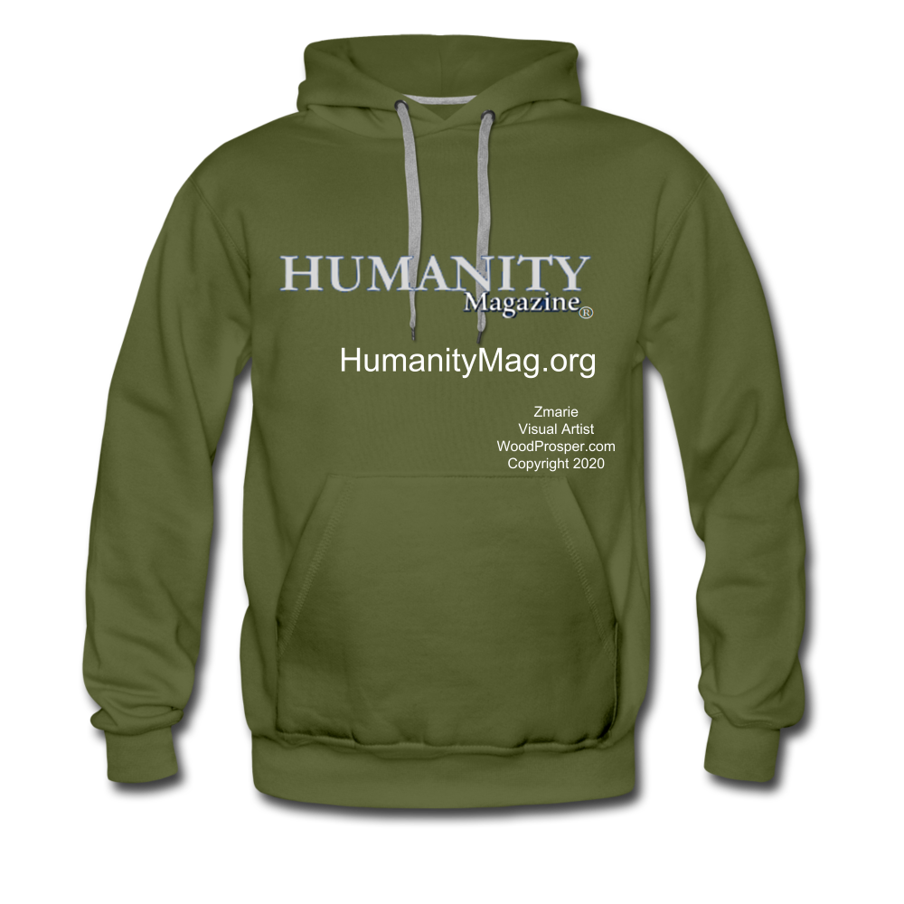Humanity Magazine Men’s Premium Hoodie - olive green