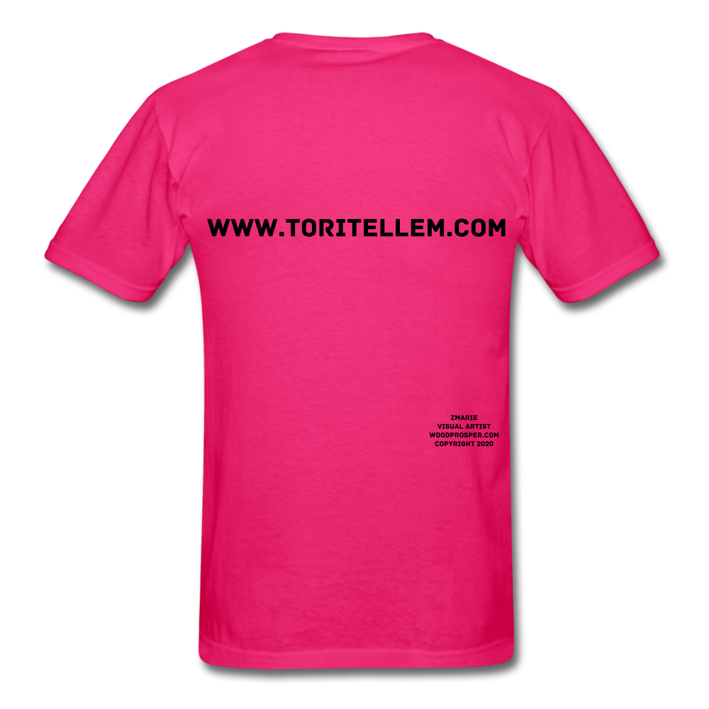 Tori Tellem Rose Unisex Tshirt - fuchsia