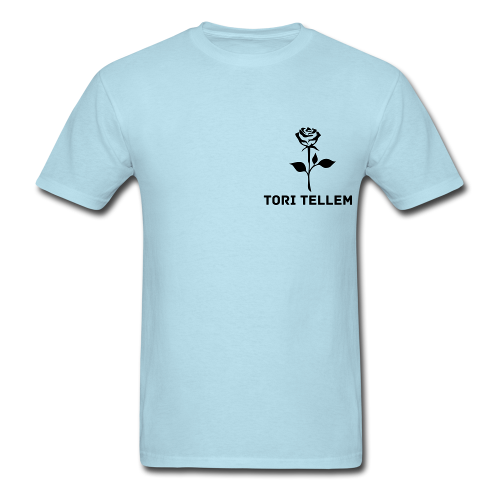 Tori Tellem Rose Unisex Tshirt - powder blue
